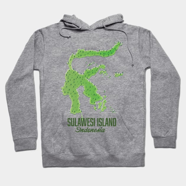 Sulawesi island Indonesia Hoodie by nickemporium1